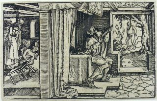 Hans Weiditz 1495 - 1537 - Suicide - Master Woodcut - First Edition 1532