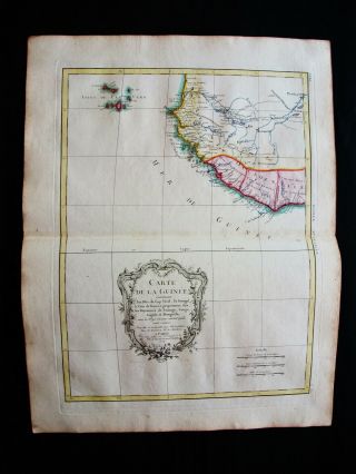 1778 Zannoni - Rare Map: Africa Western,  Guinea,  Afrique,  Ivory Coast,  Ghana.
