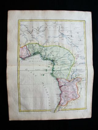 1778 Zannoni - Rare Map: Africa Western,  Guinea,  Sierra Leone,  Liberia,  Senegal