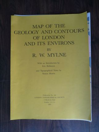 Map Of The Geology And Contours Of London And Its Environs By R.  W.  Mylne 1856