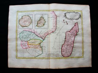 1778 Zannoni - Rare Map: Africa South,  Madagascar,  Cape Of Good Hope,  Bourbon Is.