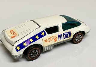 Hot Wheels Redline White Enamel Racing Team Pit Crew Car 1970 8