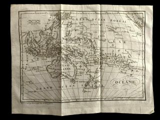 1700s Map Of Australia And Oceania