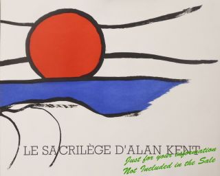 Calder SACRILEGE ALAN KENT 1976 Color Aquatint RUNNING MAN/ YELLOW STAR 2