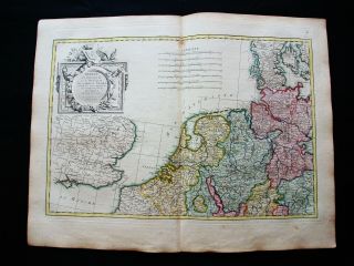 1778 Zannoni - Rare Map: Germany (1° Sheet),  North Europe,  Netherlands,  Belgium