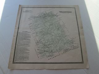 1873 Antique Map,  " Willistown ",  Chester County Atlas,  Pennsylvania By Witmer