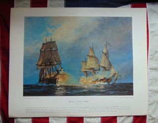 Compilation Of Huge American Revolution Naval Lithographs Complete Set Of 20