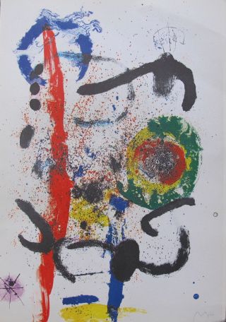Joan Miro LA CASCADA Facsimile Signed Limited Edition Lithograph Art 2