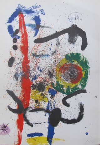 Joan Miro LA CASCADA Facsimile Signed Limited Edition Lithograph Art 3