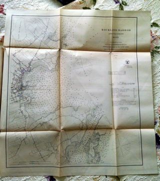 Rockland Harbor And Vicinity Maine Map 1863 Us Coast Survey Annual Report Map