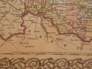 1856 Map OHIO Colton ' s Atlas 3
