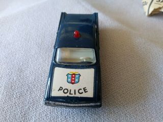 1963 MATCHBOX / LESNEY 55b FORD FAIRLANE POLICE CAR in DK.  BLUE w/ ORIG.  D - BOX 6