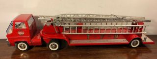 Vintage Tonka Gas Turbine Aerial Ladder Fire Truck W Ladders Tfd Toy