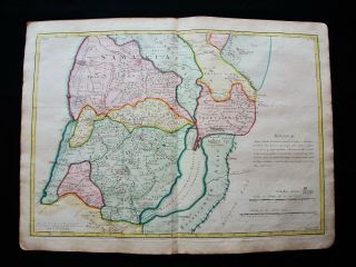 1778 Zannoni Rare Map: Asia Minor,  South Israel,  Middle East,  Palestine Tel - Aviv