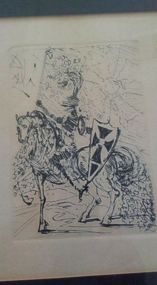 Salvador Dali (1904 - 1989),  Etching,  " El Cid ",  W/authentication.  Never Hung.  Boxed