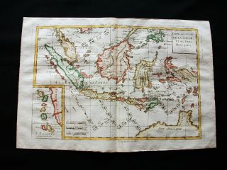 1770 Bonne - Orig.  Map Of Asia,  East Indies,  Philippines,  Sumatra,  Java,  Malacca