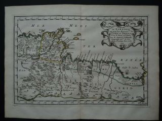 1656 Sanson Atlas Map Tunisia - Tripoli - Libya - Africa - Tunis - Afrique