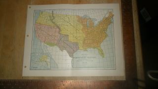 Fisk & Co Ny Antique Map - Usa Acquisition Of Territory 1776 - 1884