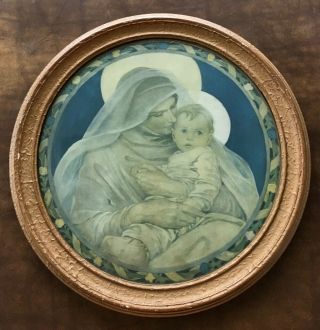 Jessie Willcox Smith,  Antique Print In Frame,  Mother / Madonna & Child