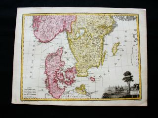 1810 Lapie - Rare Map Of Scandinavia,  Denmark,  Sweden,  Norway,  Copenhagen,  Skagen