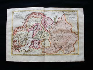 1770 Bonne - Orig.  Map Of North Europe,  Scandinavia,  Russia,  Norway,  Finland.