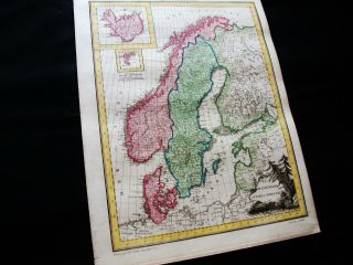 1810 LAPIE - rare map of SCANDINAVIA,  NORWAY,  OSLO,  SWEDEN,  DENMARK,  ICELAND. 4