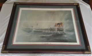 Ben Maile The Long Grey Line Lithograph Framed Matted Ltd.  Ed.  S&n Of 1000