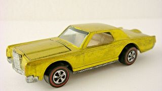 1969 Hot Wheels Redline - Lincoln Continental Mk Iii - Yellow
