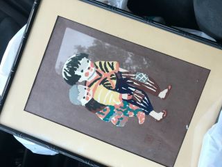 Kiyoshi Saito Signed Japanese Color Woodblock Print Boy Carrying a Baby 11