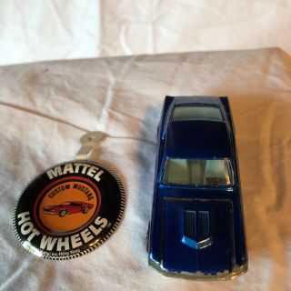 1967 Hot Wheels Redline Hk Blue Custom Mustang
