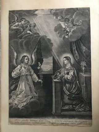 18th Century Engraving Of The Ascension Of Mary