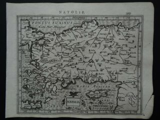 1608 Hondius Mercator Atlas Map Turkey - Cyprus - Natolia Natolie - Asia Minor