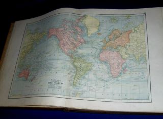 Watson ' s Atlas of the World 1886 tipped - in color US State & Country Maps, 4