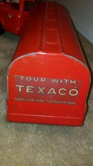 1950 ' s Buddy L TEXACO GMC 550 Tanker Truck Pressed Steel Toy USA 5