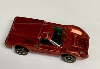 Hot Wheels Redline 1967 Ford J - Car In Red w/ Painted HK Base 4