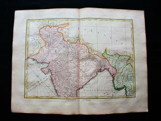 1778 Zannoni - Rare Map: Asia,  Northern Indian Empire,  India,  Calcutta,  Sri Lanka