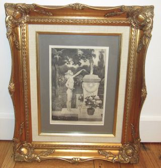 Signed Józef Mehoffer (1869 - 1946) Youth Of Art Aquatint Print Framed