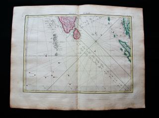 1778 Zannoni - Rare Map: Asia,  Southern Indian Empire,  India,  Calcutta,  Sri Lanka