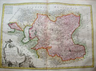 1778 ZANNONI - rare map ASIA,  MIDDLE EAST,  TARTARIA,  RUSSIA UZBEKISTAN AZERBAIJAN 2