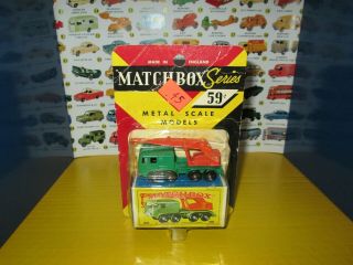 Matchbox Lesney 30 8 - Wheel Crane Truck Blister Pack Rare Find