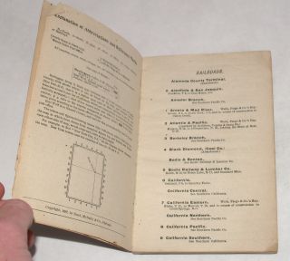 ANTIQUE RAND MCNALLY POCKET MAP SHIPPERS GUIDE OF CALIFORNIA 1897 RAILROAD CA 5