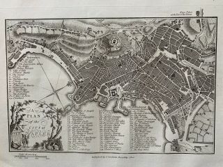1800 Naples Napoli Italy City Plan Antique Map By John Stockdale 219 Years Old