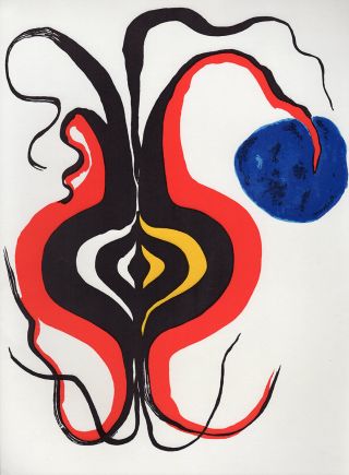 Popular 1966 CALDER Authentic Color Lithograph 