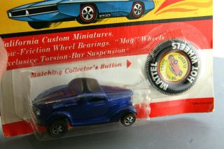 Classic 36 Ford Coupe Blue Very Moc Hot Wheels Redline: