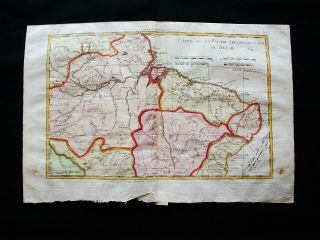 1770 Bonne - Orig.  Map: South America,  Brazil,  Fortaleza,  Suriname,  Belem Bolivia