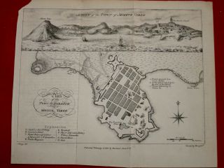 February 10,  1823 Plan Of The Town & Harbour Of Monte Video / 8 1/2 X 10 "