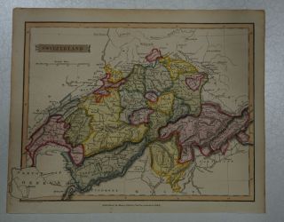 1823 J Russell Map Of Switzerland