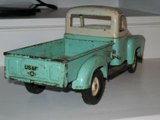 Tru - Scale International Pickup Truck c.  1953 in pastel green and cream. 3
