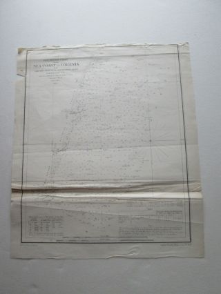 (1) 1853 U.  S.  Coast Survey Chart: " Sea Coast Of Virginia,  Gargathy,  Machipongo "