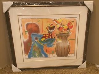 " Robed Man And Vase " Peter Max Framed Limited Ed.  Lithograph Hand Signed